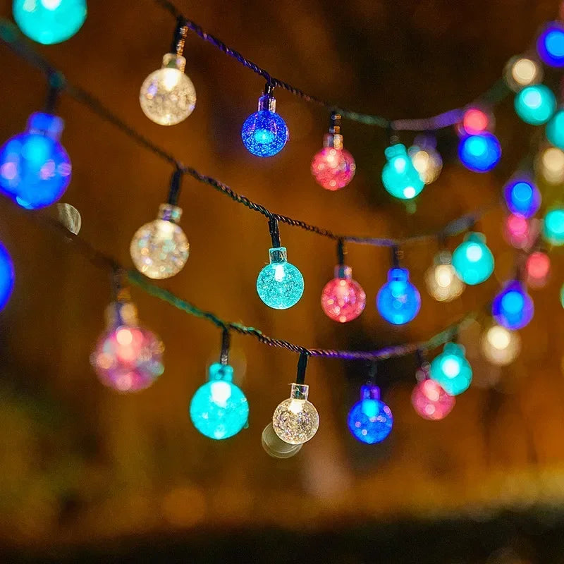 Luces Solares Hadas 100 LED IP65 Resistente al Agua Guirnalda Navideña para Jardín 12m