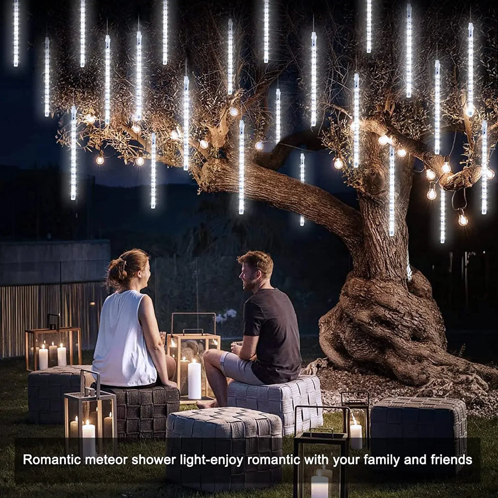 Luces Solares Lluvia de Meteoros LED IP65 para Navidad y Halloween