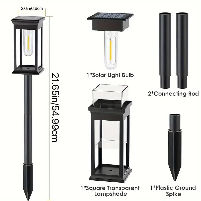 Luces Solares para Caminos y Jardín Decoración Exterior Resistente al Agua
