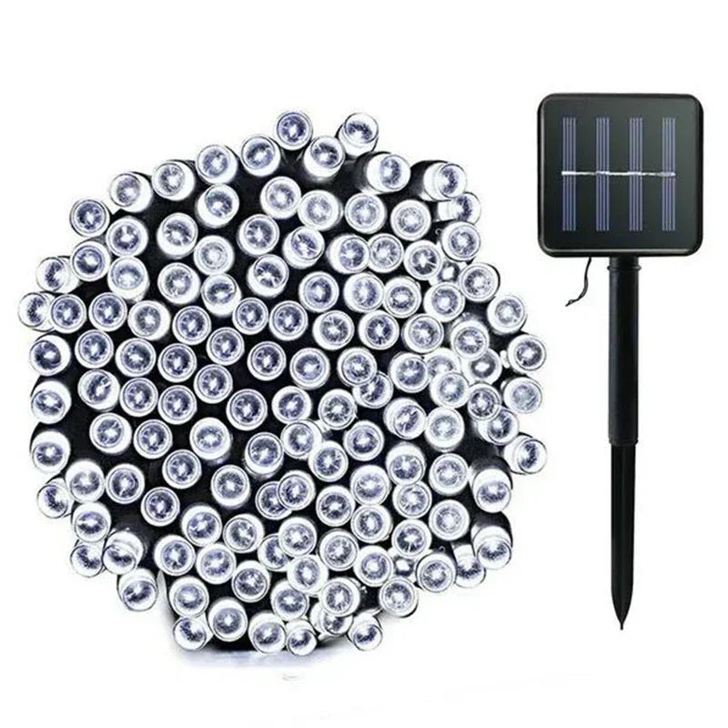 Guirnalda Solar LED para Jardín y Navidad Impermeable 6V
