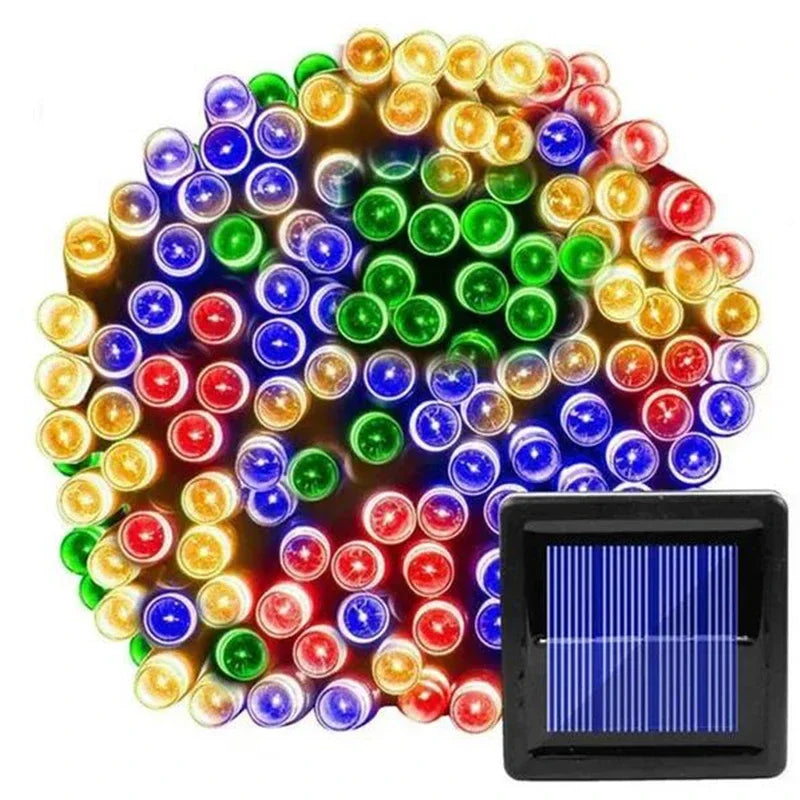 Guirnalda Solar LED para Jardín y Navidad Impermeable 6V
