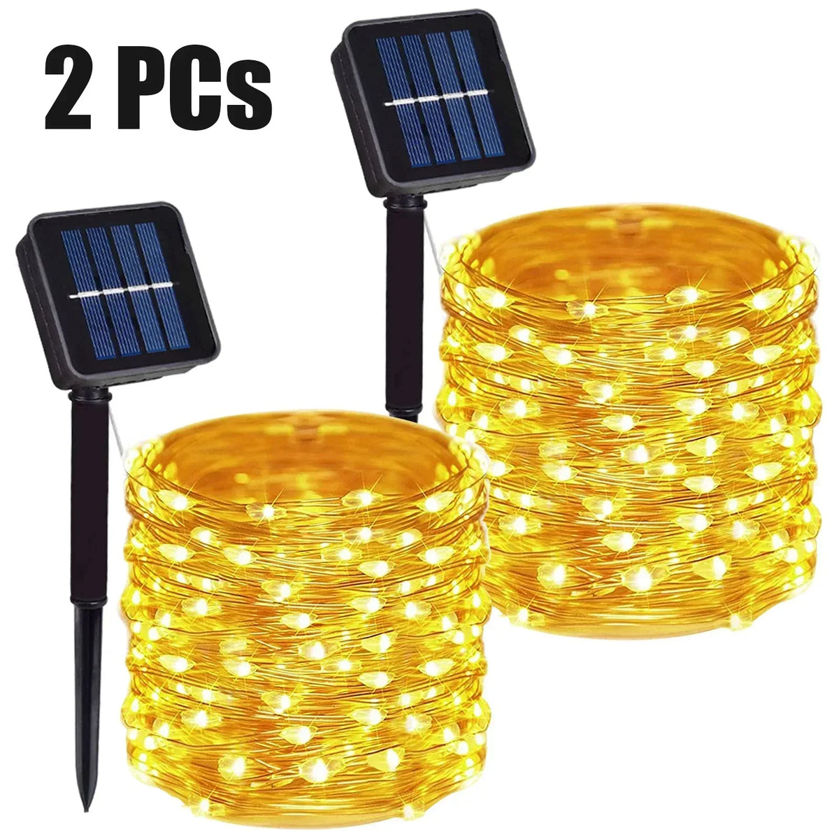Guirnalda Solar LED Festoon para Navidad y Jardín 7M-102M