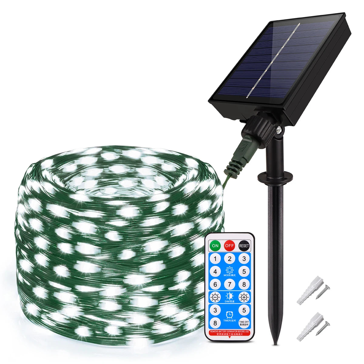 Luces Solares para Césped y Jardín 10M-100M Eco-Friendly para Navidad y Parques