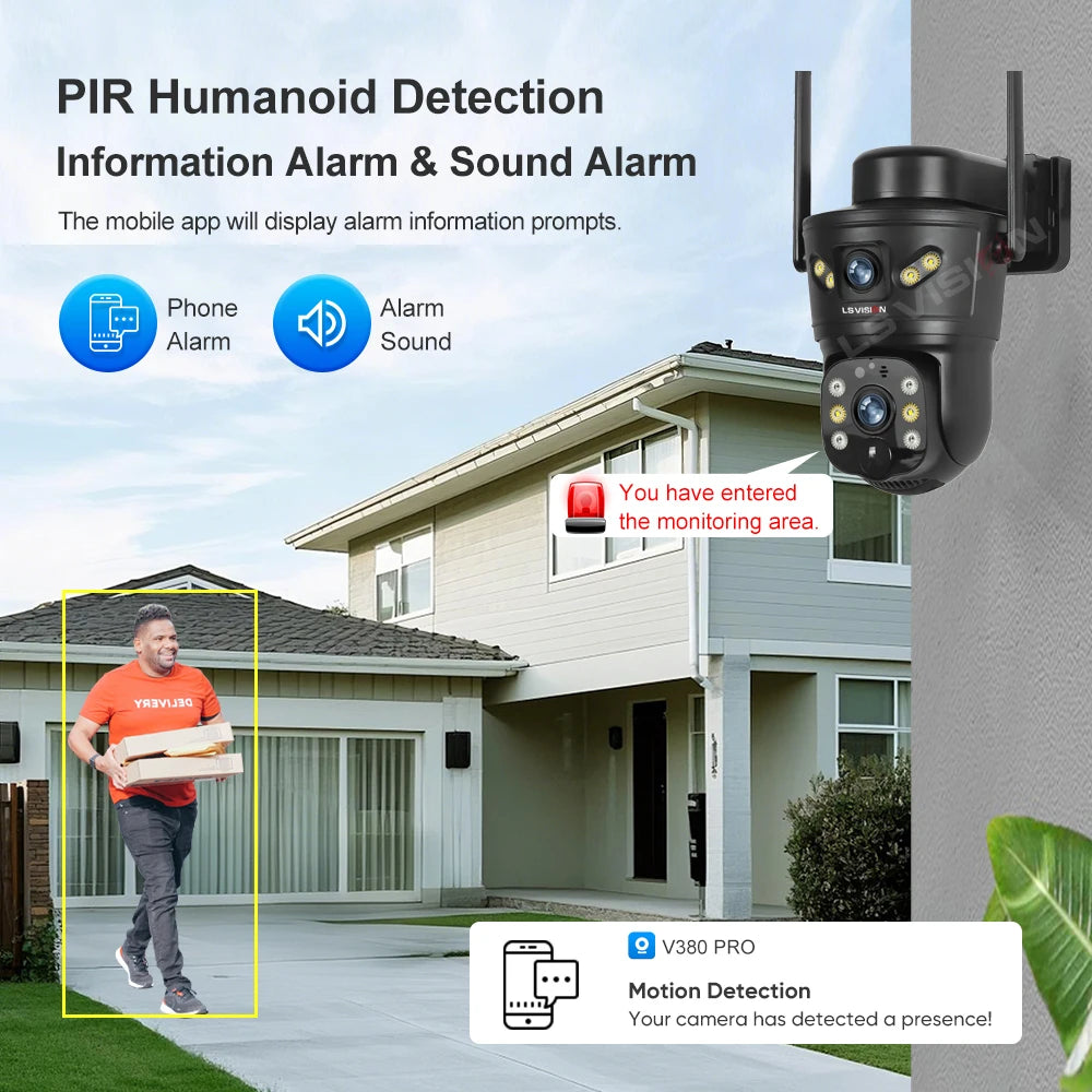 Cámara Solar LS VISION 8MP Doble Lente 4G/WiFi con Visión Nocturna PIR