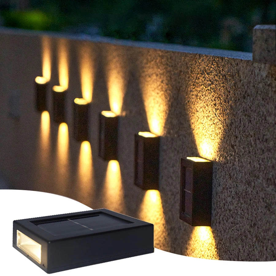 Aplique Solar de Pared con Luz Arriba y Abajo para Jardín y Balcón