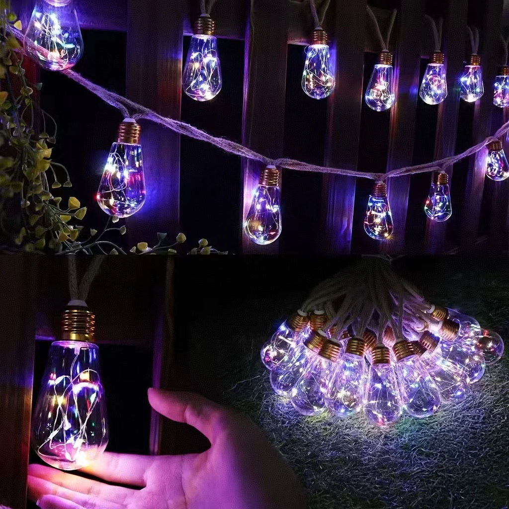Luces Solares de Hadas con Bombillas Irrompibles IP44 8 Modos para Exterior