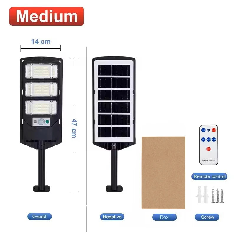 Reflector Solar LED con Sensor de Movimiento y Control Remoto