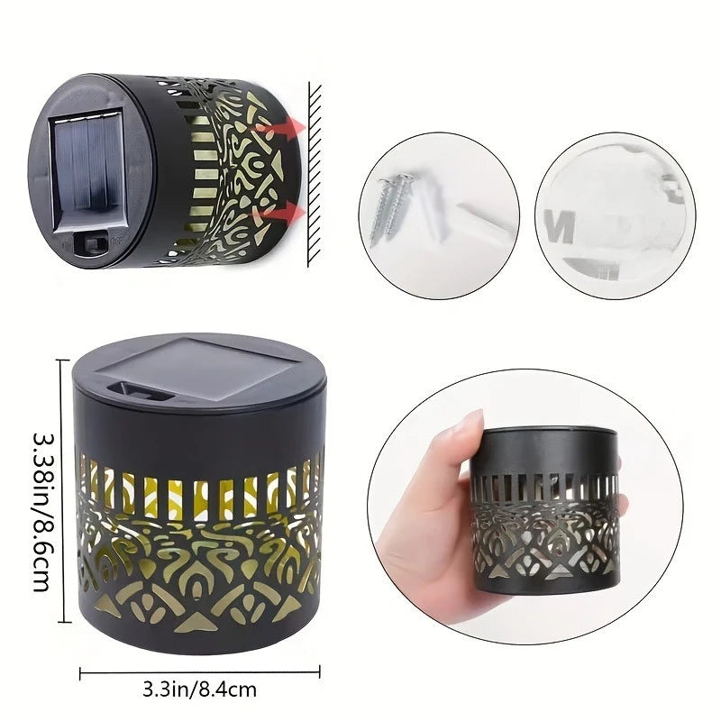 Lámpara Solar de Pared Mandala LED para Jardín, Terraza y Corredor
