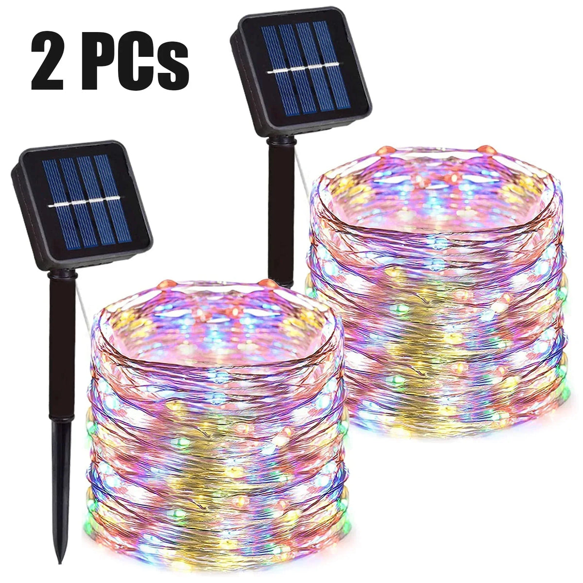 Guirnalda Solar LED Festoon para Navidad y Jardín 7M-102M