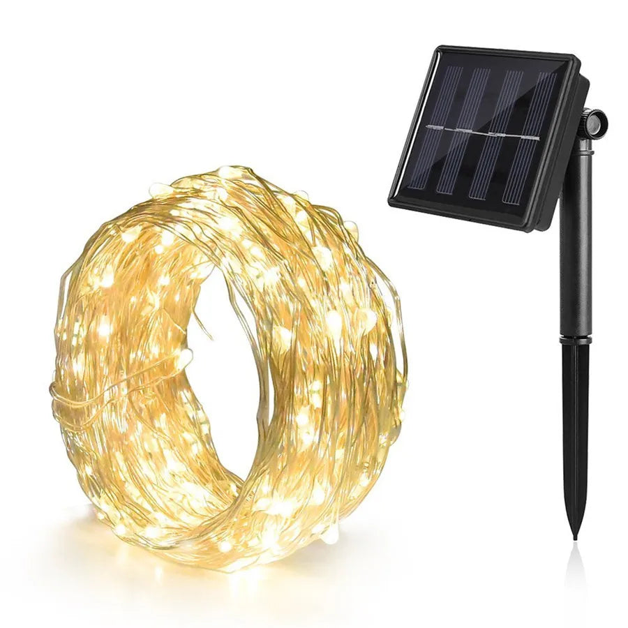Luces de Hadas Solares LED para Jardín, Navidad y Decoración Exterior