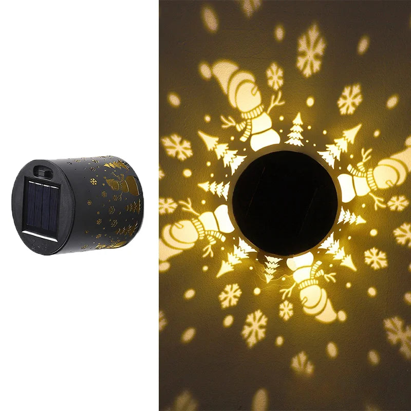 Lámpara Solar de Pared Mandala LED para Jardín, Terraza y Corredor