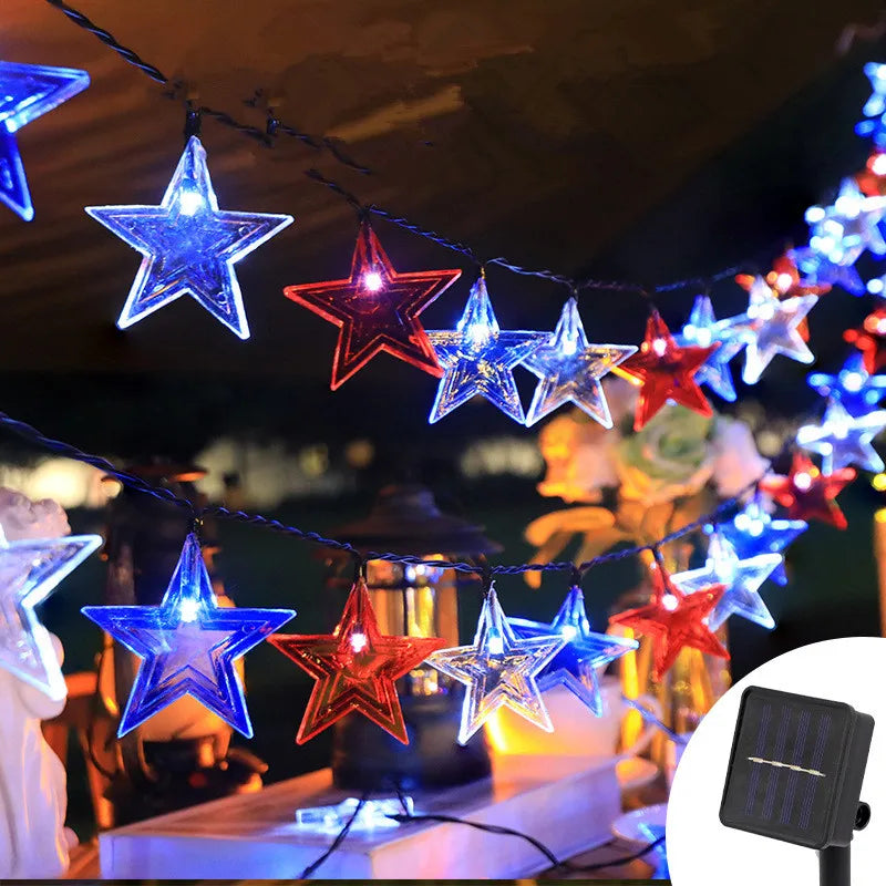 Luces Solares de Estrellas LED 8 Modos para Patio y Navidad