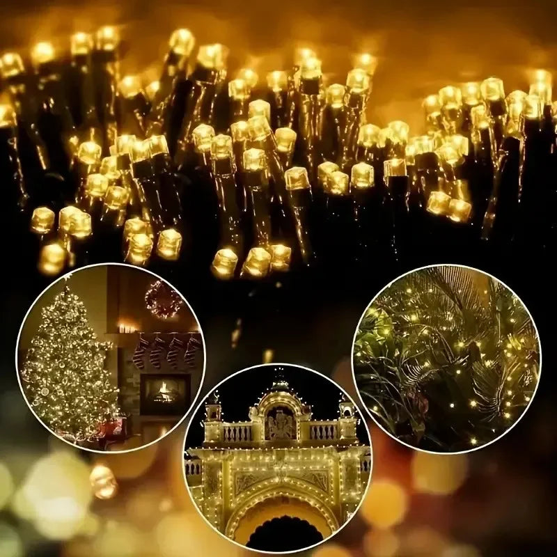 Luces Solares LED 300 LEDs 8 Modos para Navidad y Jardín
