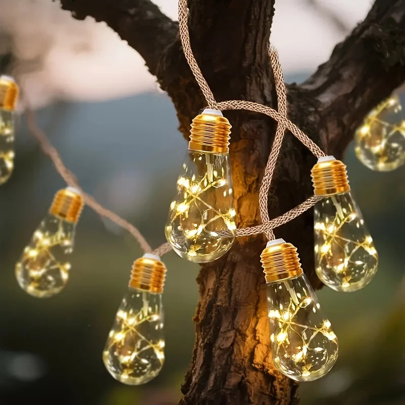 Luces Solares de Hadas con Bombillas Irrompibles IP44 8 Modos para Exterior