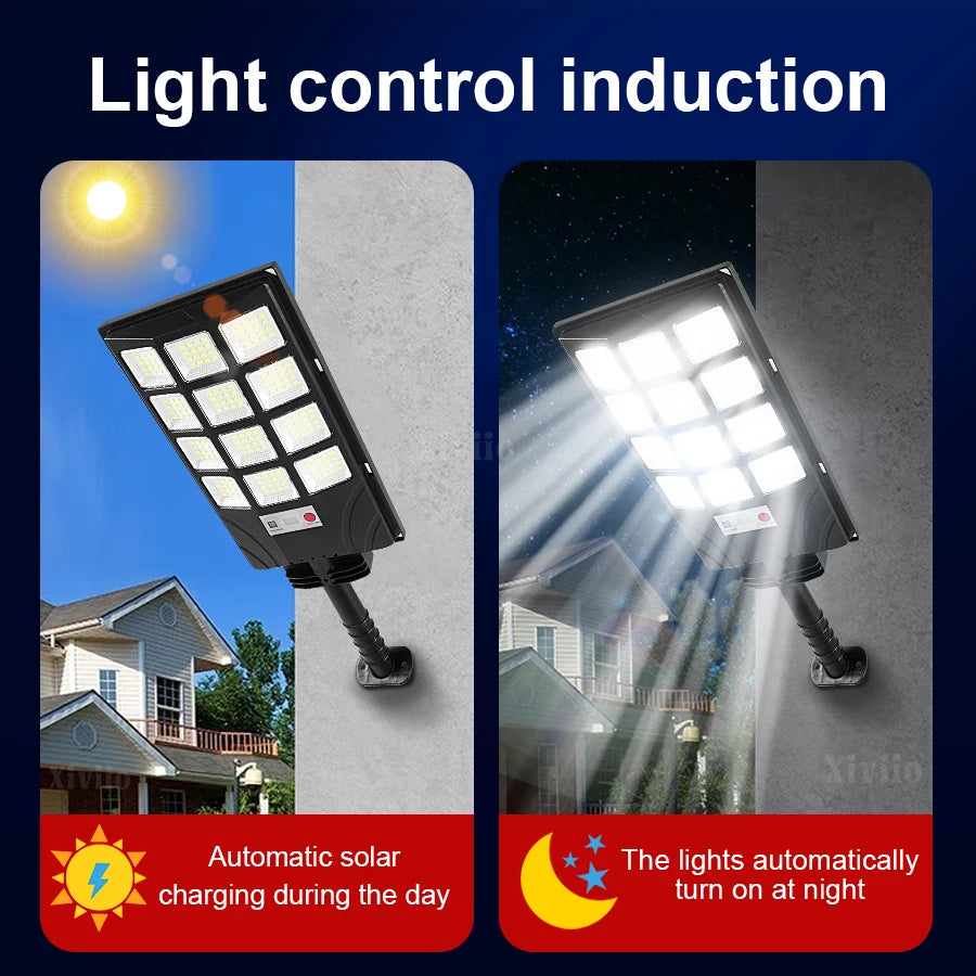 Lámpara Solar LED Exterior con Sensor y Control Remoto