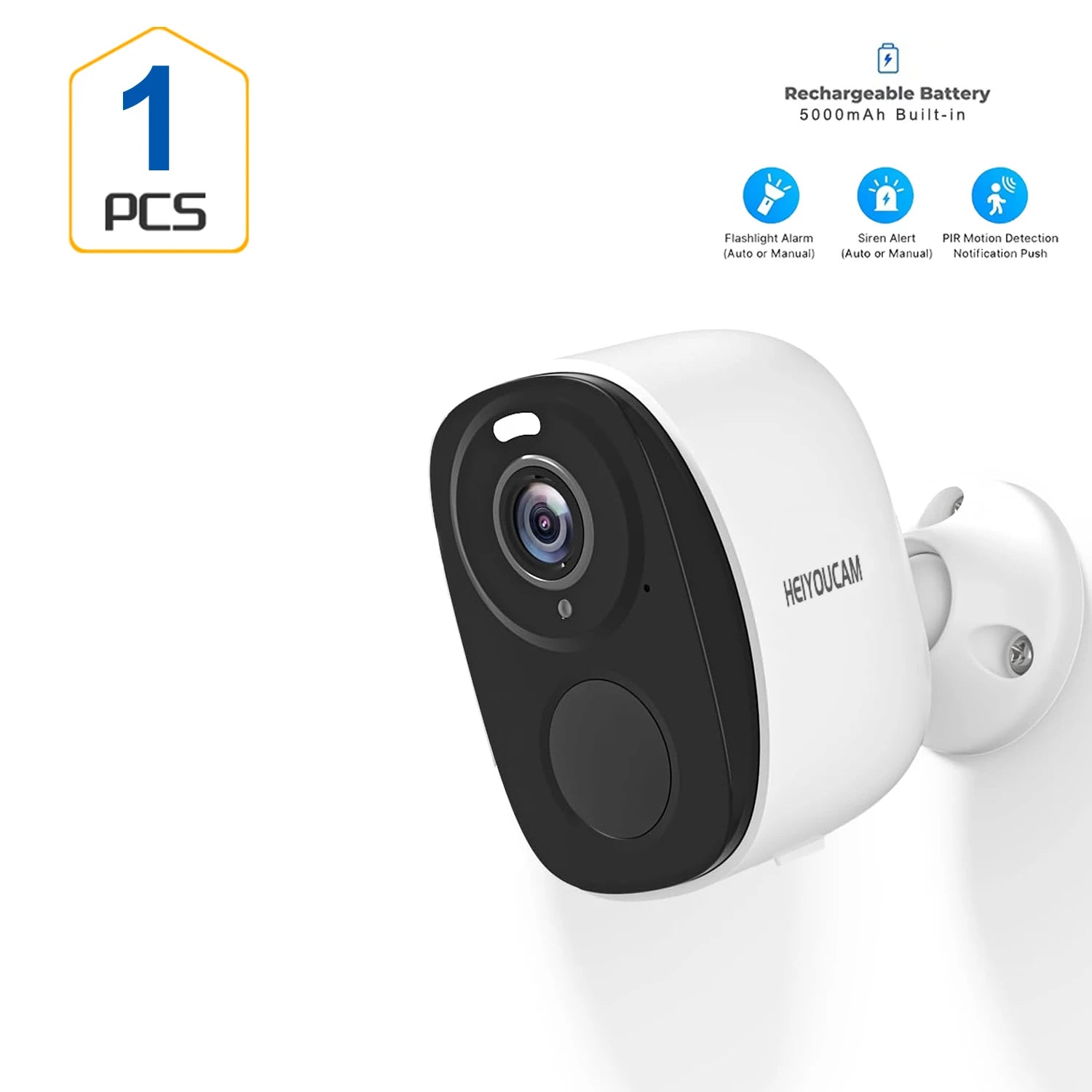 Cámara de Seguridad Inalámbrica Exterior 2K 3MP con Batería, WiFi, Sirena y Audio Bidireccional