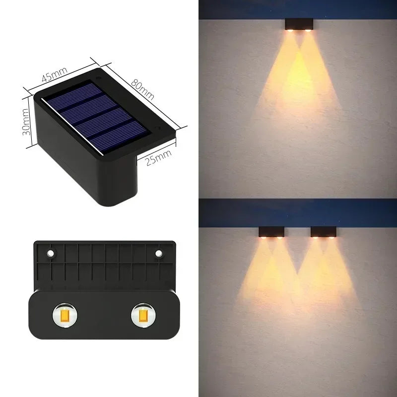 Luces Solares de Pared para Jardín y Escaleras IP65