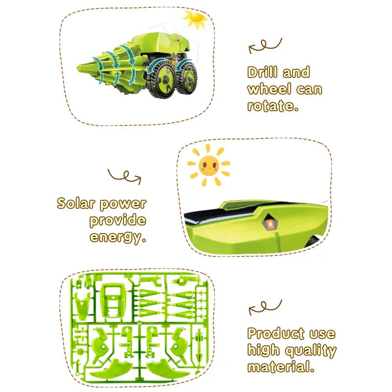 Dinosaurio Solar STEM Kit Educativo DIY Juguete Científico para Niños