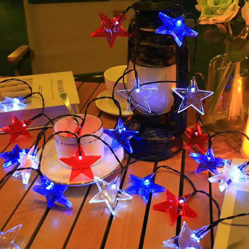 Luces Solares de Estrellas LED 8 Modos para Patio y Navidad