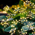 Luz Solar Fuegos Artificiales Blanco Cálido 60 LEDs 2 Modos Decoración Jardín y Navidad