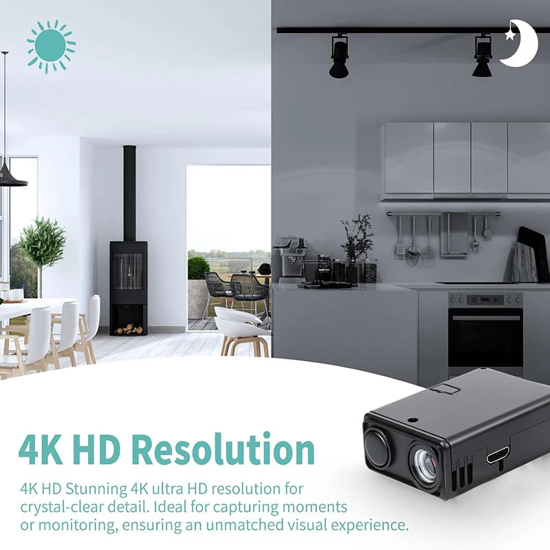 Cámara de Seguridad Interior 4K WiFi con Detección de Movimiento