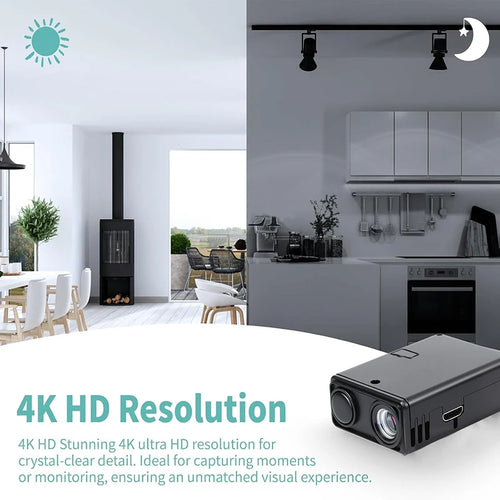 Cámara de Seguridad Interior 4K WiFi con Detección de Movimiento
