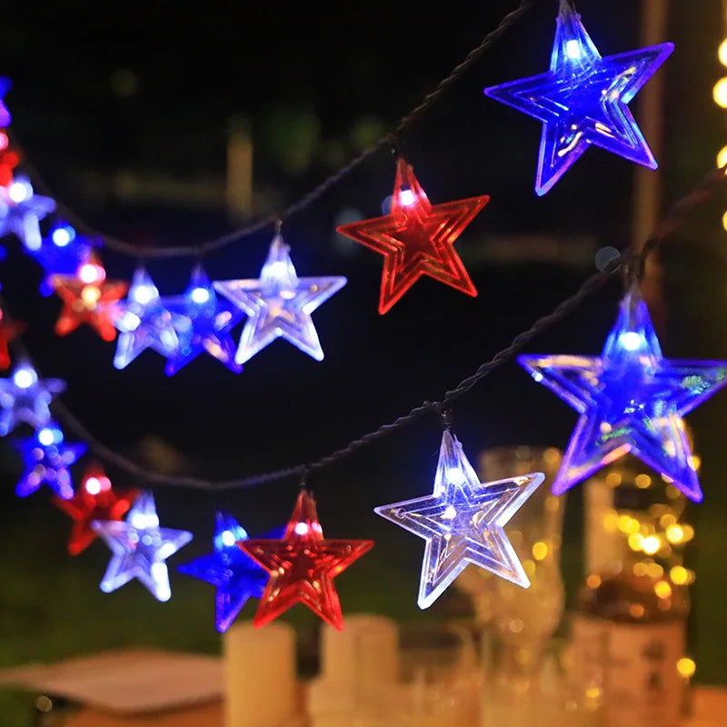 Luces Solares de Estrellas LED 8 Modos para Patio y Navidad