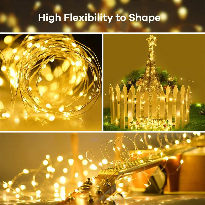 Luces de Hadas Solares LED para Jardín, Navidad y Decoración Exterior