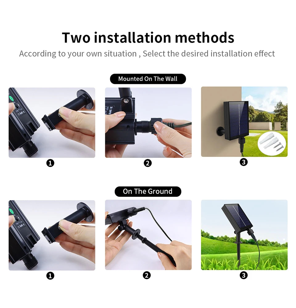 Guirnalda Solar LED Carga Rápida con Control Remoto 10M-100M IP65