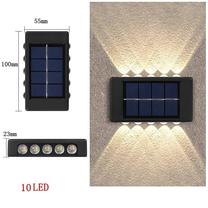 Aplique Solar LED de Pared Exterior IP65