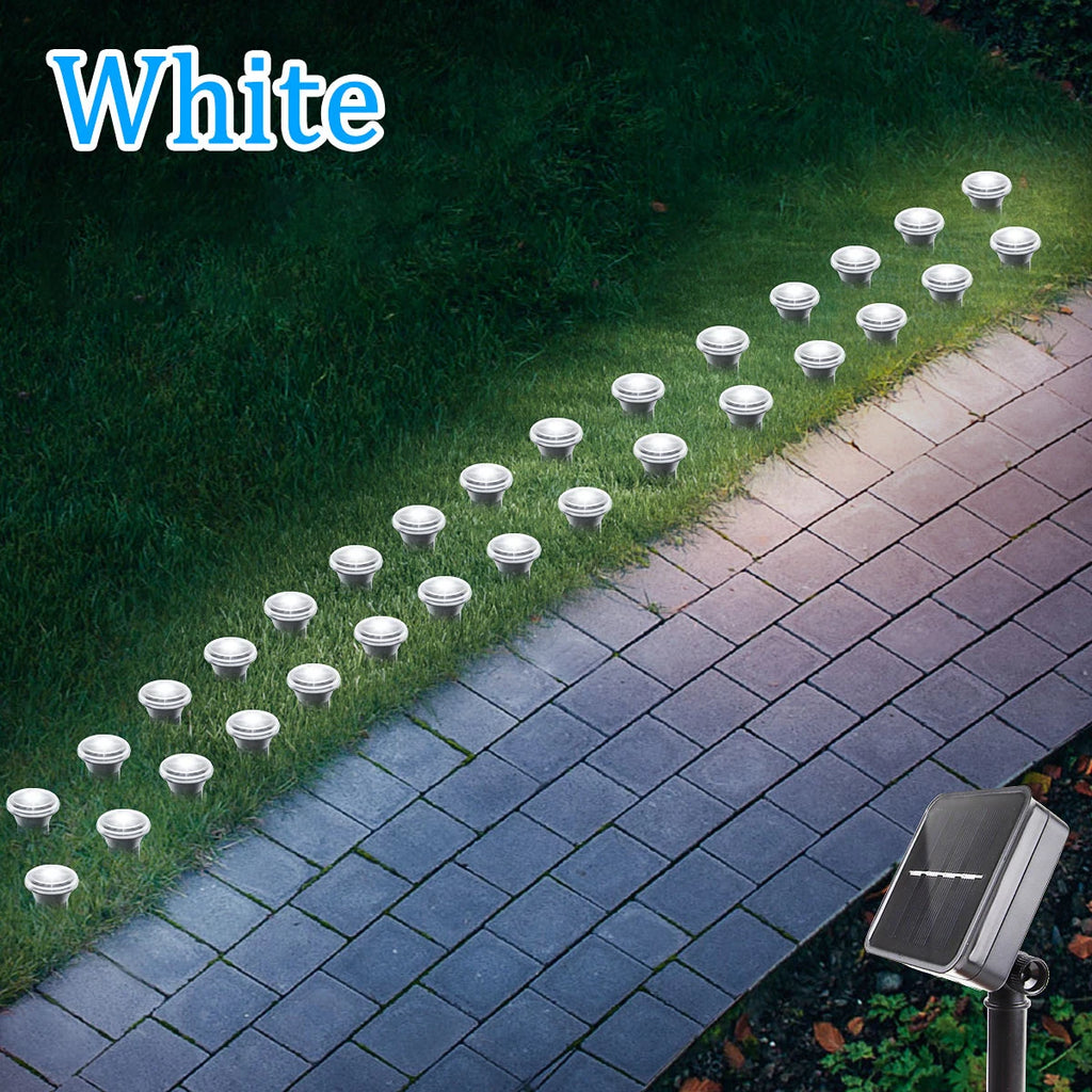 Luz Solar para Caminos LED 15-30 LEDs con 8 Modos para Jardín y Bodas