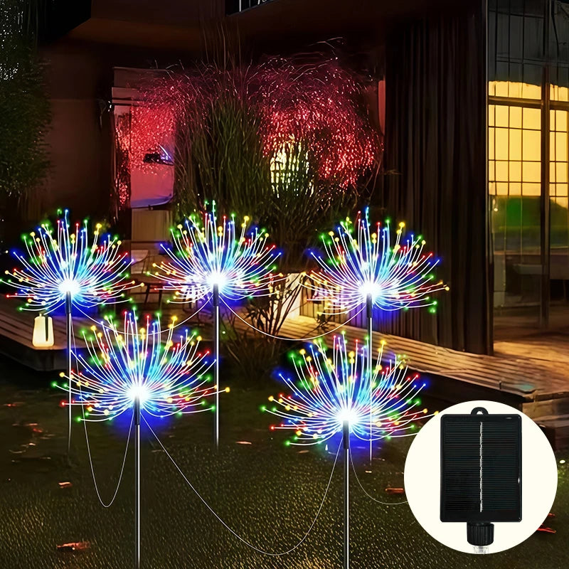 Pack 6 Luces Solares para Jardín LED con 8 Modos de Iluminación IP65