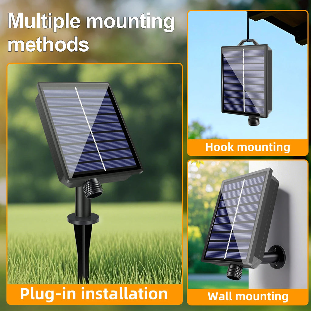Luces Navideñas Solares C7 Multicolor con Control Remoto 8 Modos IP44