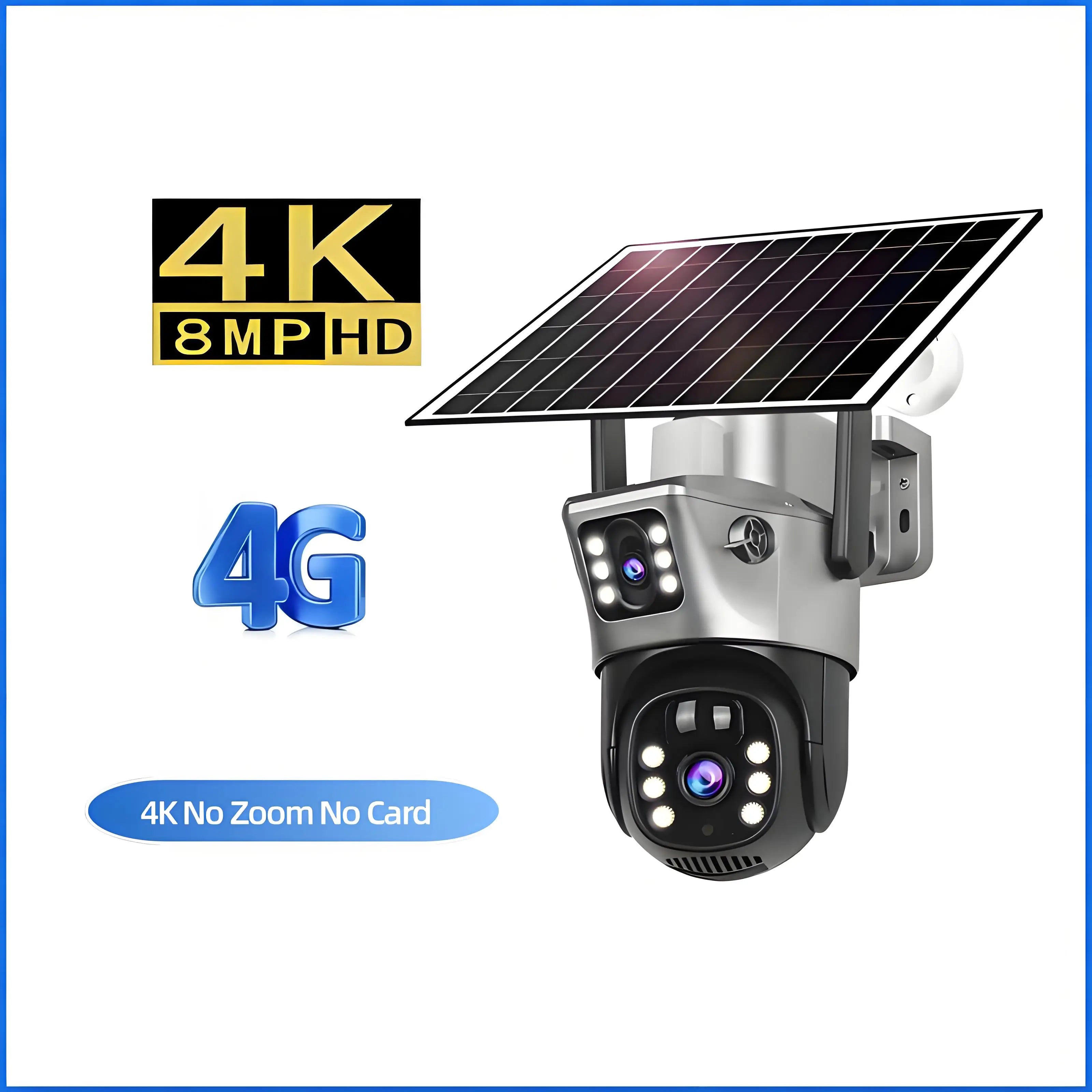 Cámara Solar PTZ 4G SIM 6K 12MP con Zoom 10X y Triple Lente