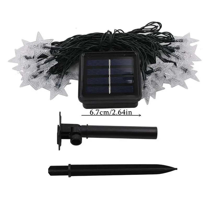 Luces Solares Estrellas LED Resistente al Agua para Patio Jardín Terraza y Decoración Navideña