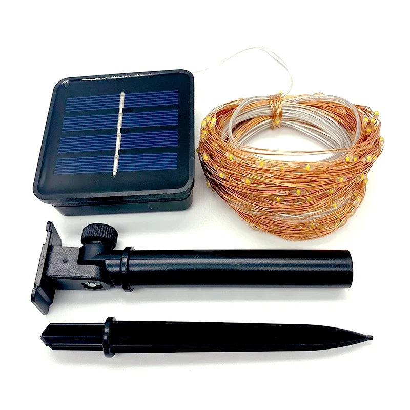 Luces Solares Hadas LED Resistente al Agua para Jardín Árbol Navidad y Terraza 7m/12m/22m/32m