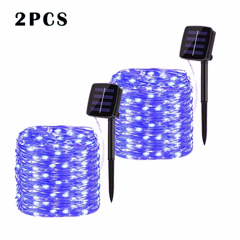 Guirnalda Solar LED Exterior 7M-32M con Tecnología de Carga Rápida