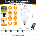 Luces Solares G40 LED para Patio con Control Remoto y 8 Modos