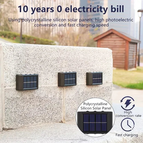 Aplique Solar LED de Pared con Luz Cálida IP65