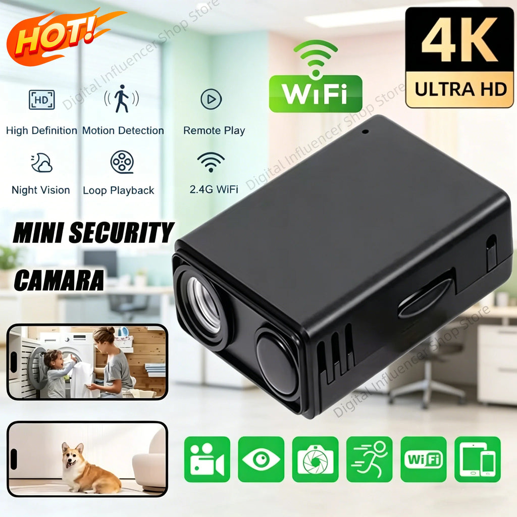 Cámara de Seguridad Interior 4K WiFi con Detección de Movimiento