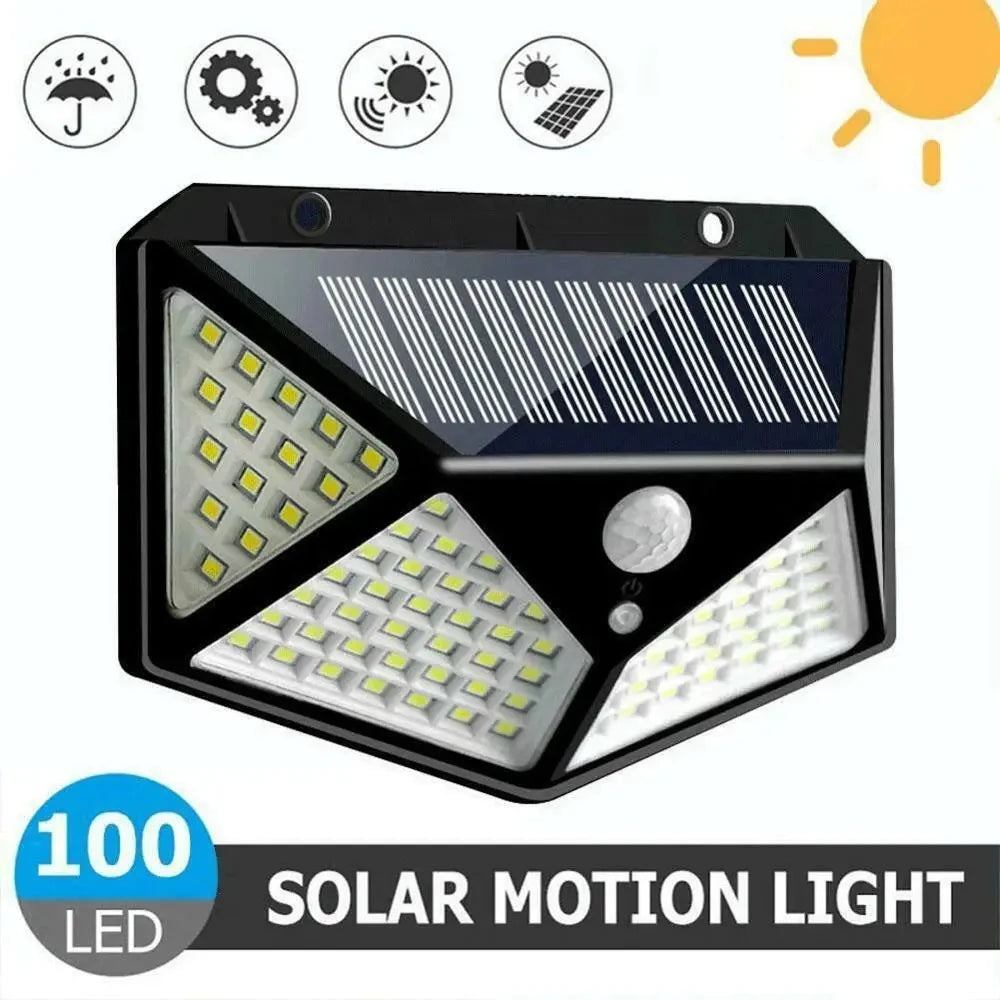 Lámpara Solar LED con Sensor de Movimiento IP65
