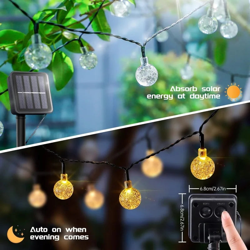 Luces Solares Globo 4 Colores IP65 8 Modos para Bodas y Jardín