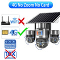 Cámara Solar 20MP 4G/WiFi Triple PTZ 4 Lentes 3 Pantallas Zoom Óptico 10X con Seguimiento