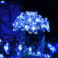 Luces Solares Flor de Cerezo Multicolor Guirnalda Resistente al Agua Decoración Navideña Exterior