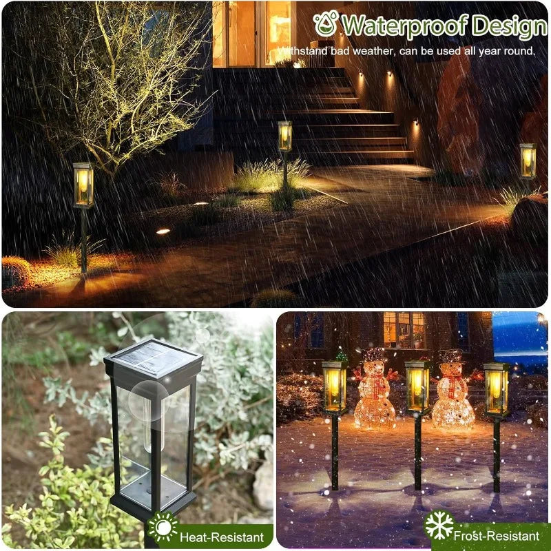 Luces Solares para Caminos y Jardín Decoración Exterior Resistente al Agua