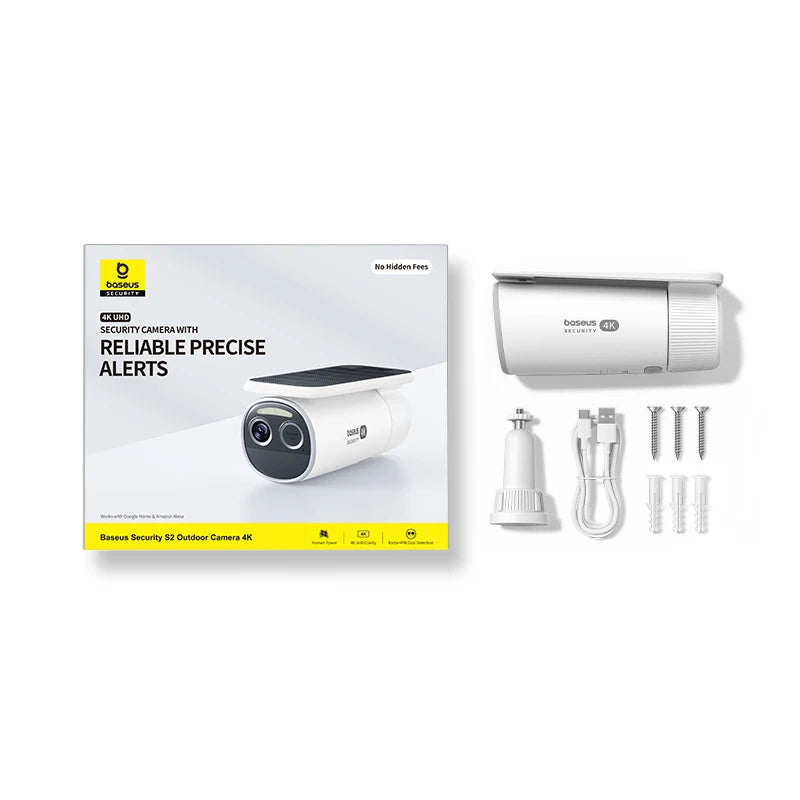 Cámara Solar Baseus Security S2 4K WiFi con Reconocimiento Facial IP67