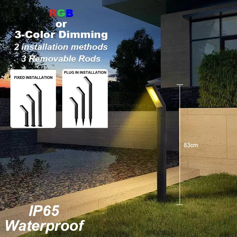 Focos Solares para Caminos y Paisajismo IP65 Resistente al Agua