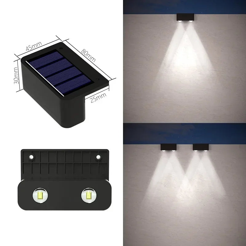Luces Solares de Pared para Jardín y Escaleras IP65