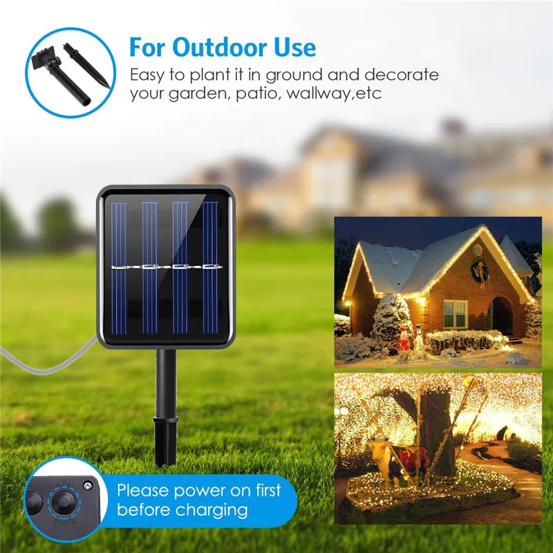Luces de Hadas Solares LED para Jardín, Navidad y Decoración Exterior