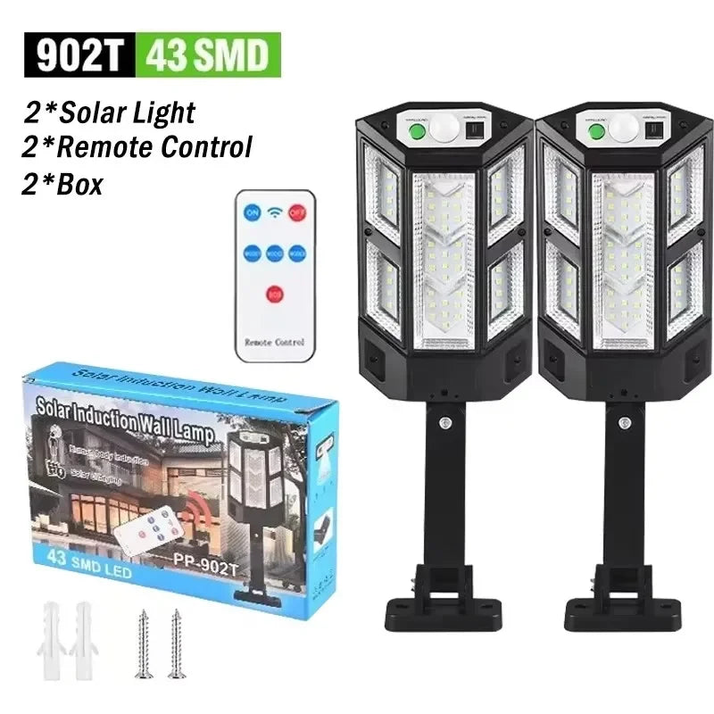 Lámpara Solar LED con Sensor de Movimiento IP65